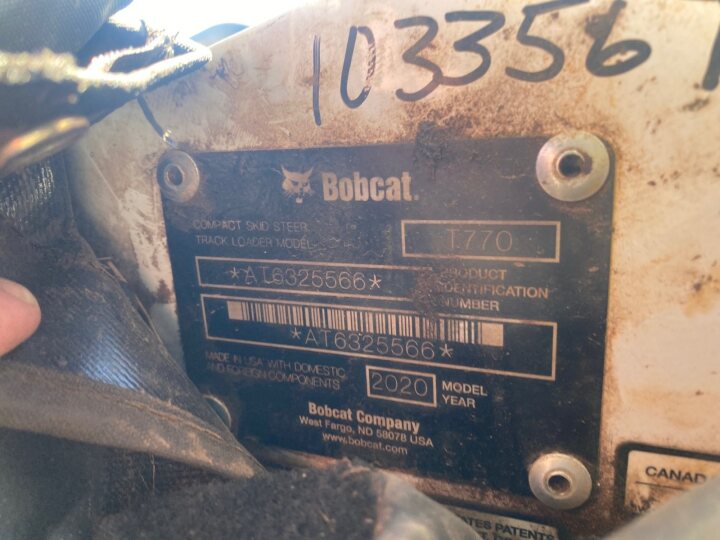 Buy a Used 2020 T770 BOBCAT COMPACT TRACK LOADER - Bobcat of Atlanta